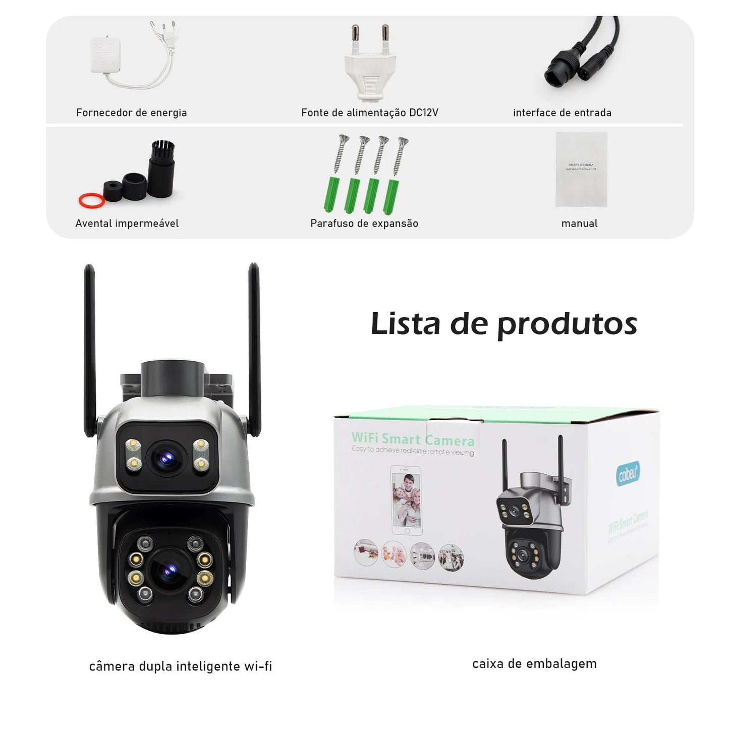 Icsee Black Wifi Surveillance Camera Security Camera Monitor 4K Ultra Hd Security Camera Wifi Waterproof