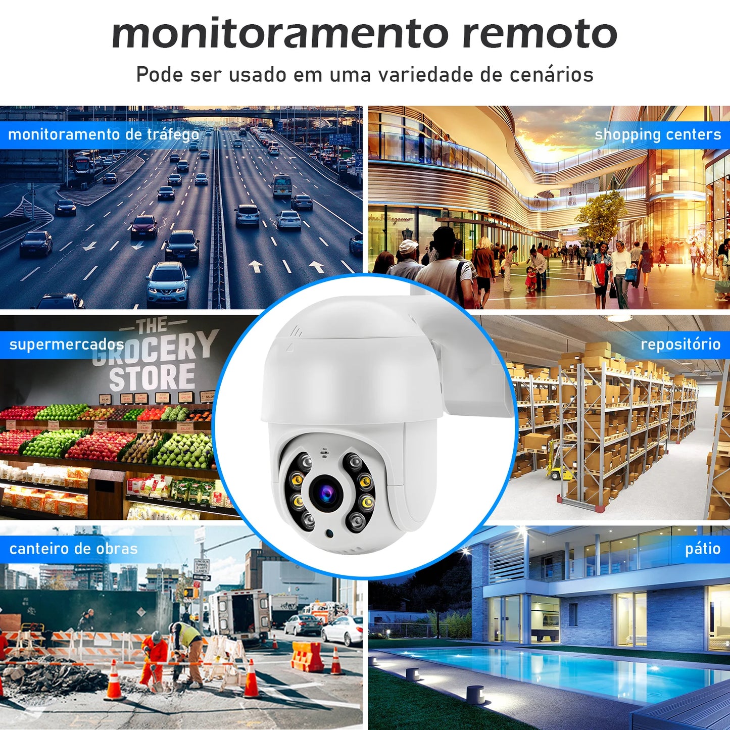 Icsee Black Wifi Surveillance Camera Security Camera Monitor 4K Ultra Hd Security Camera Wifi Waterproof